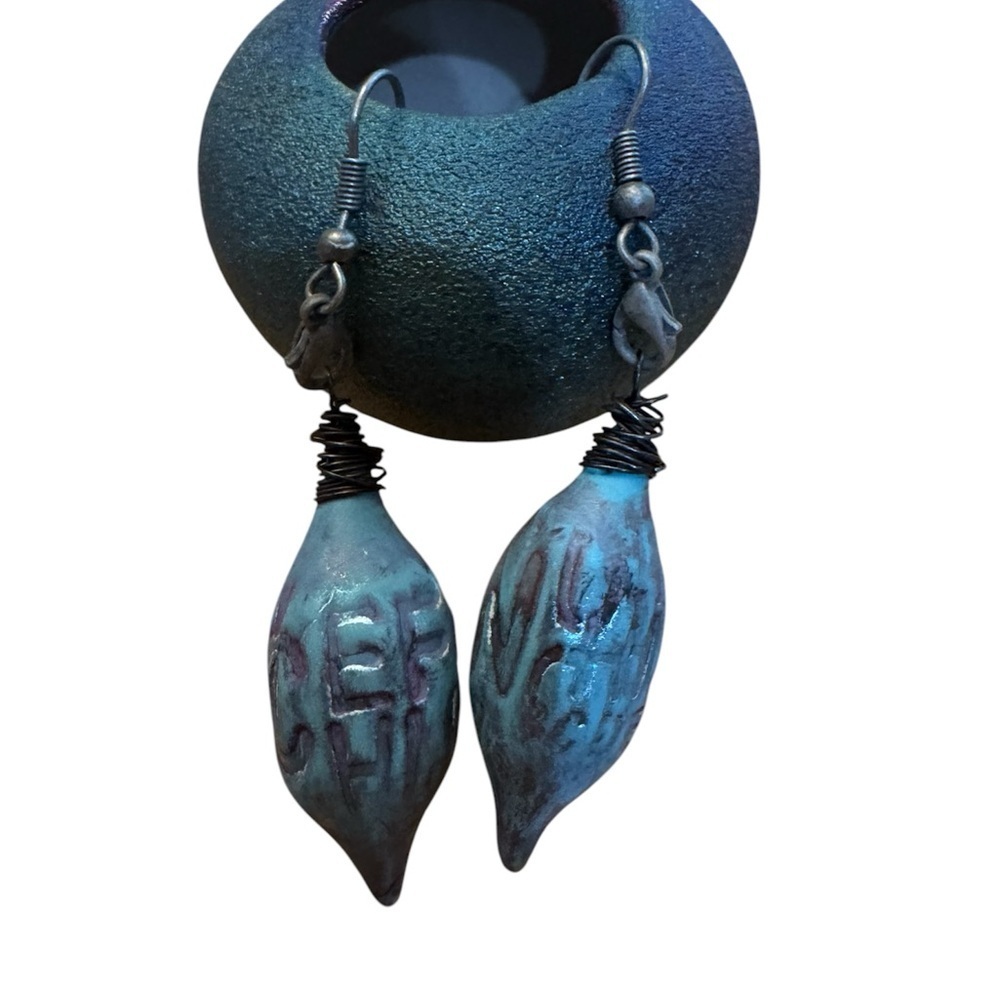 Handcrafted Blue Earrings